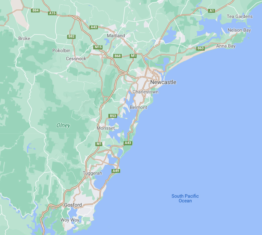 locations, hunter valley, newcastle, Central Coast